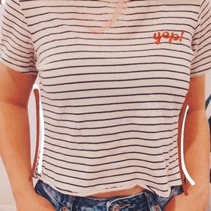 Striped crop top